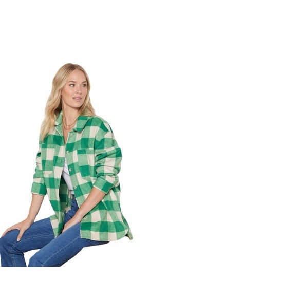 Sanctuary The Shacket Plaid Button Down Shirt Jacket XL - Picture 6 of 16